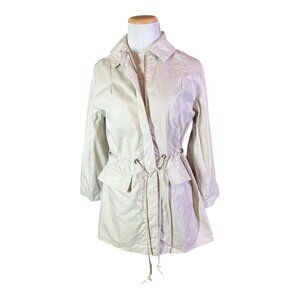 Vintage Debutogs Beige Full Zip Jacket Drawstring Waist